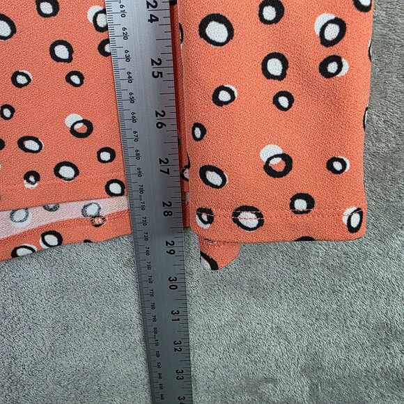 Womens Monroe and Main Peach Dot Print Sleeveless Blouse Polyester Stretch 3X - Picture 7 of 8